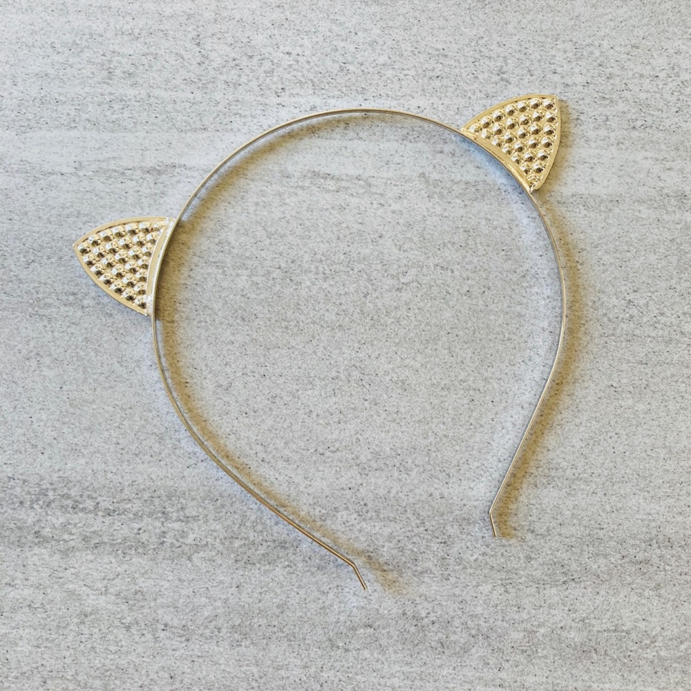 New cat ears silver rhinestone headband - Picture 6 of 6